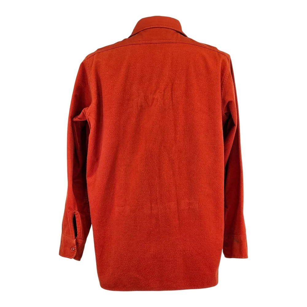 Vtg Americana Workwear Woolrich Chamois Shirt Men’s L Red Heavyweight Heritage - Picture 2 of 13